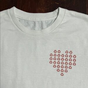 Anthropologie x Upcycle heart recycle tee